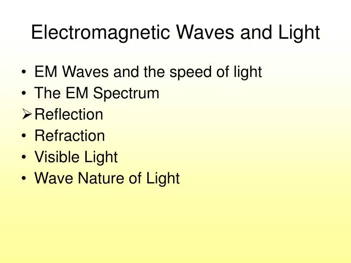 electromagnetic waves and light