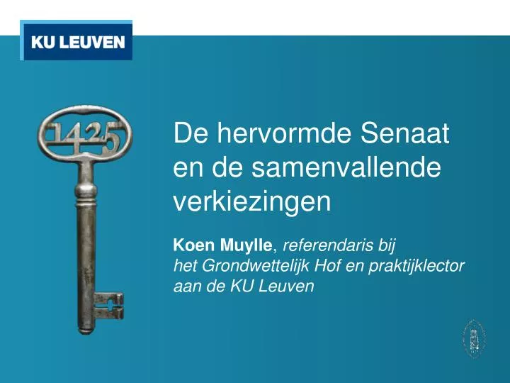 de hervormde senaat en de samenvallende verkiezingen