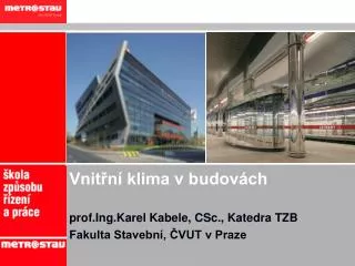 vnit n klima v budov ch