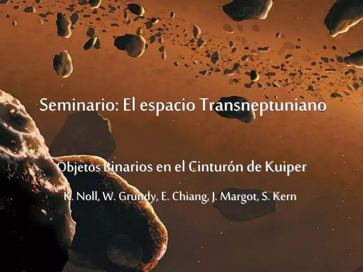 seminario el espacio transneptuniano