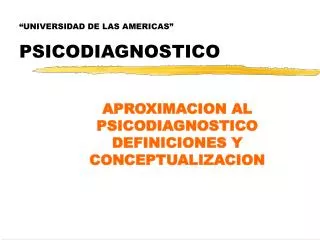 universidad de las americas psicodiagnostico