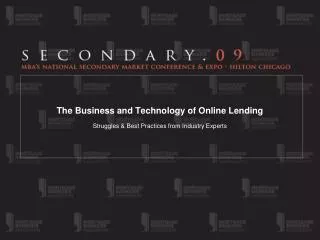 The Business and Technology of Online Lending