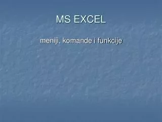 ms excel