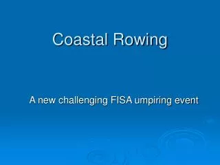 Coastal Rowing