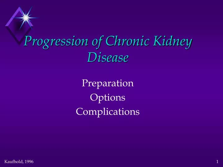 progression of chronic kidney disease