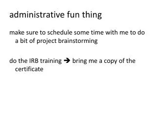 administrative fun thing