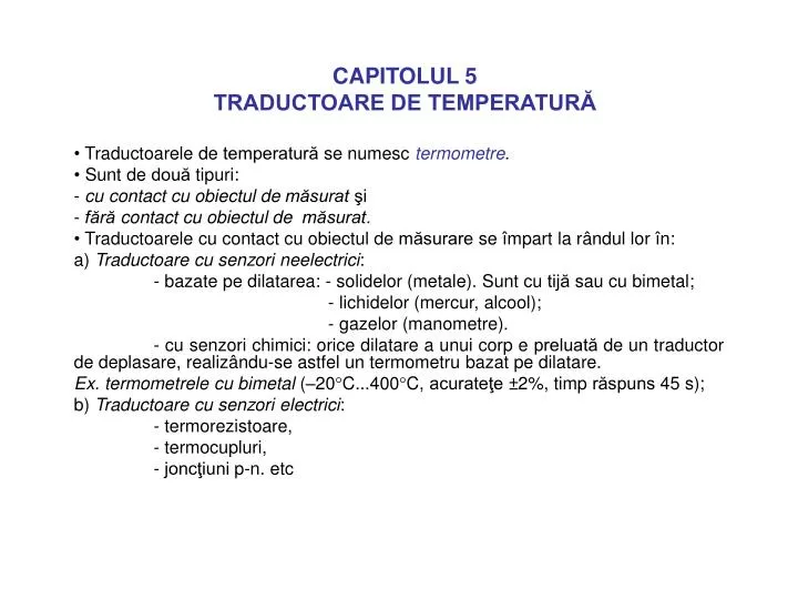 capitolul 5 traductoare de temperatur