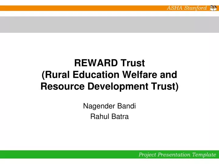 reward trust rural education welfare and resource development trust