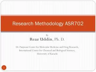 Research Methodology ASR702