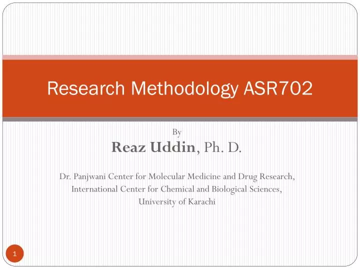 research methodology asr702