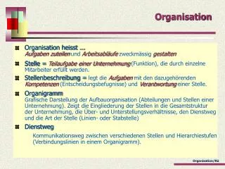 organisation