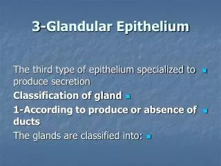 3-Glandular Epithelium