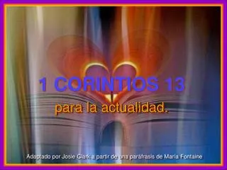 1 corintios 13 para la actualidad