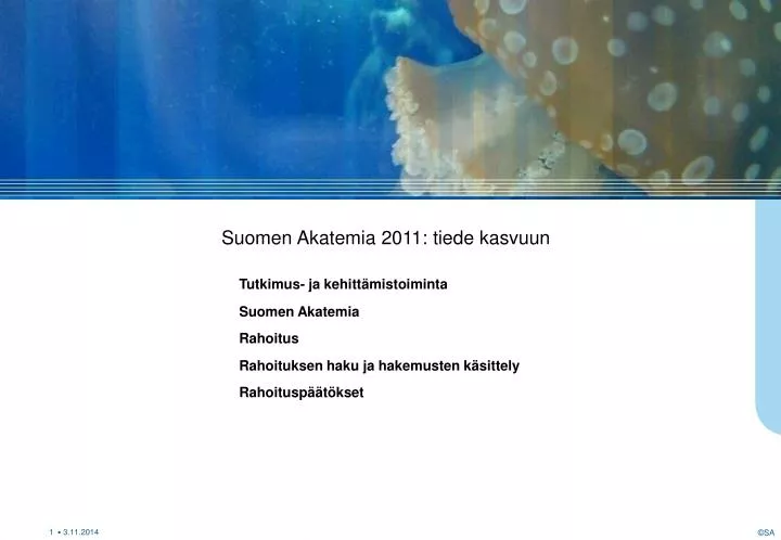 suomen akatemia 2011 tiede kasvuun