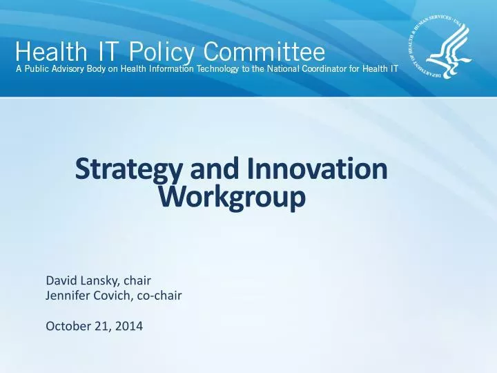 strategy and innovation workgroup