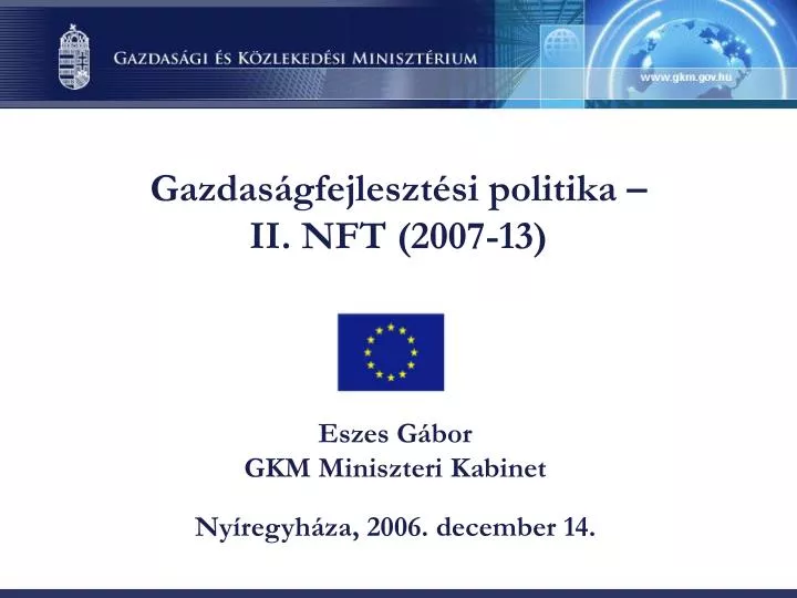 gazdas gfejleszt si politika ii nft 2007 13