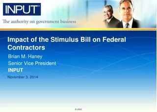 Impact of the Stimulus Bill on Federal Contractors
