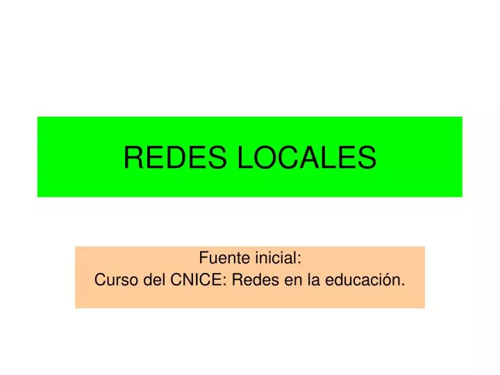 redes locales