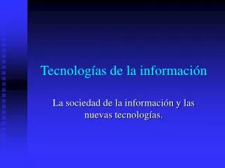 tecnolog as de la informaci n