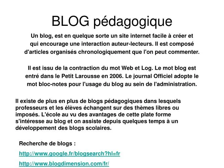 blog p dagogique