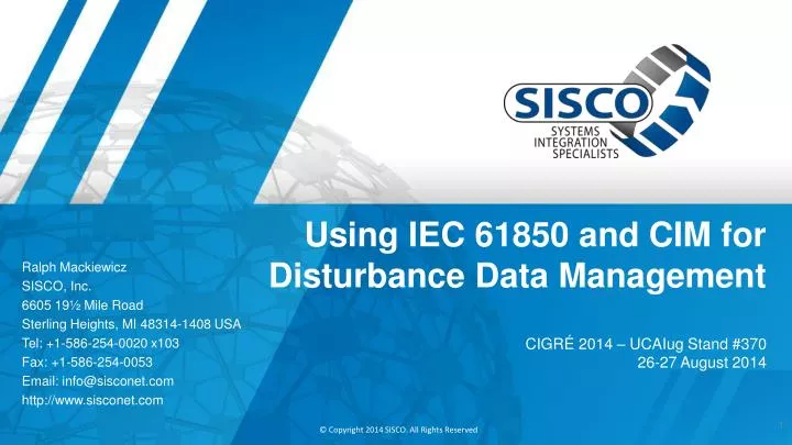 using iec 61850 and cim for disturbance data management