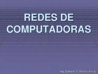 redes de computadoras