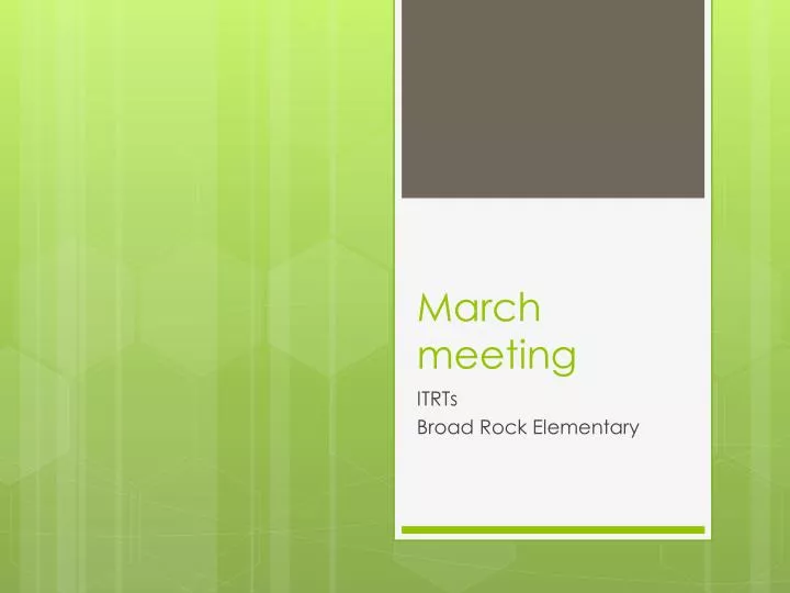 march meeting