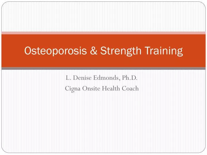 osteoporosis strength training