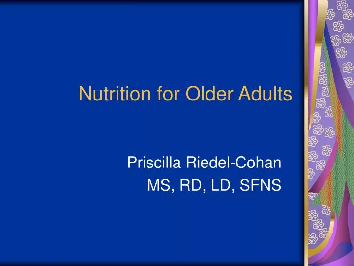 nutrition for older adults