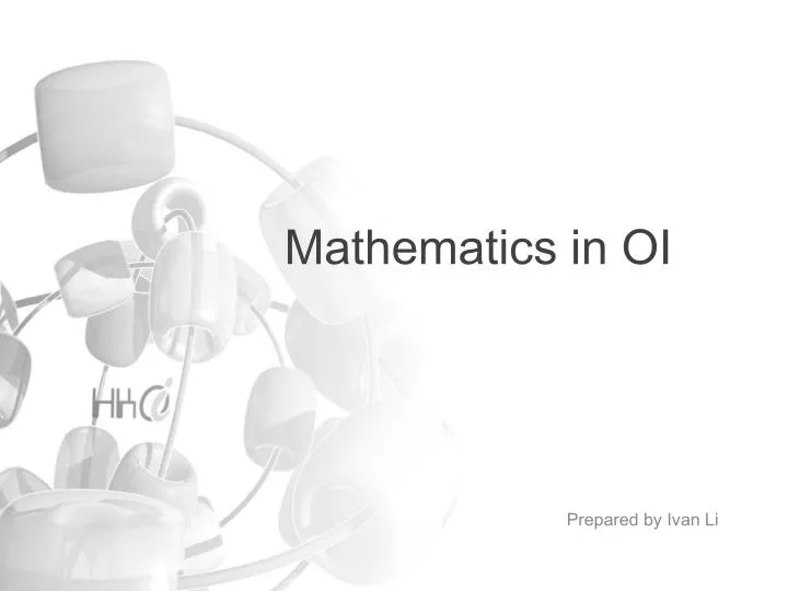 mathematics in oi