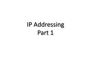 IP Addressing Part 1