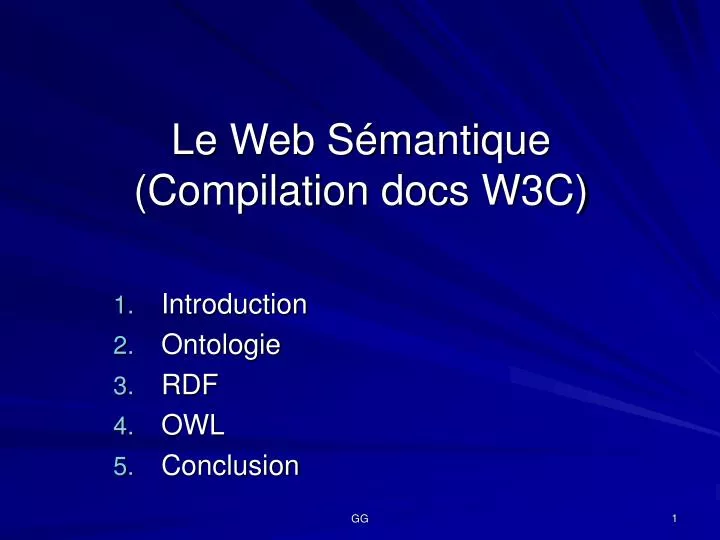 le web s mantique compilation docs w3c