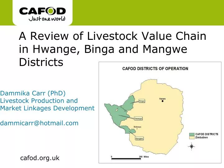 a review of livestock value chain in hwange binga and mangwe districts