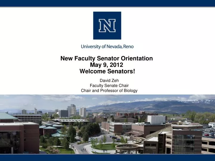 new faculty senator orientation may 9 2012 welcome senators