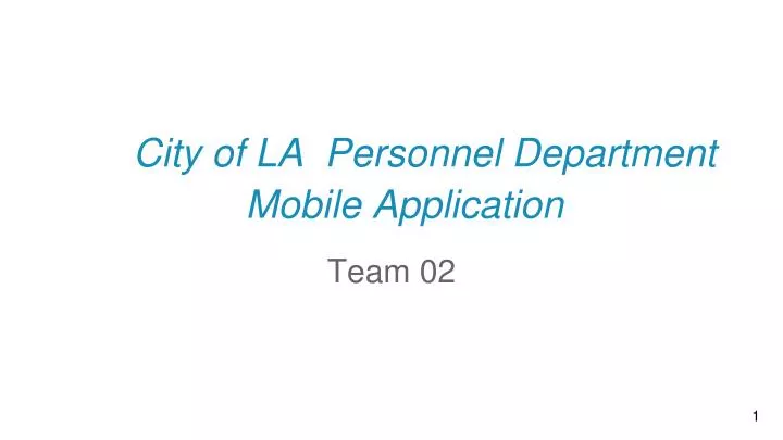 city of la personnel department mobile application