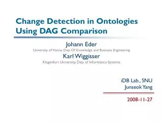 Change Detection in Ontologies Using DAG Comparison
