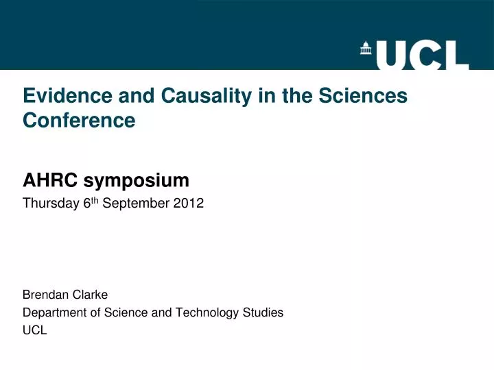 evidence and causality in the sciences conference