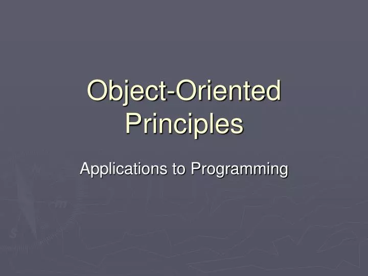 object oriented principles