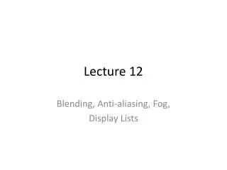 lecture 12