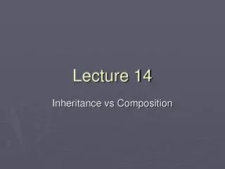 Lecture 14