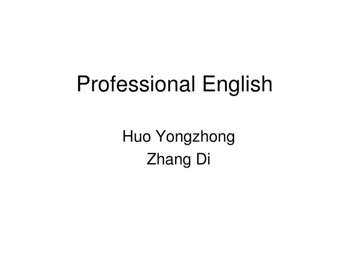 professional english