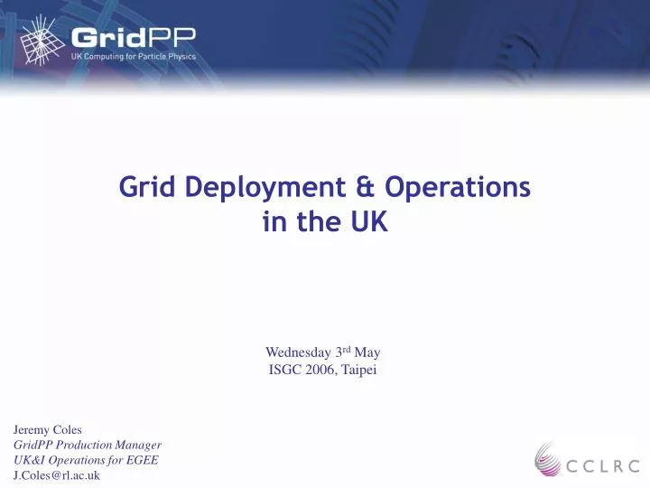 grid deployment operations in the uk
