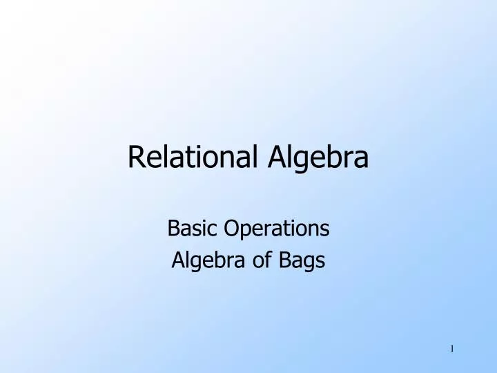 relational algebra