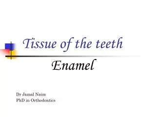 Tissue of the teeth