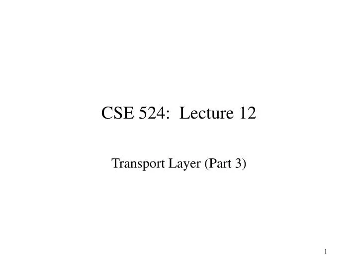 cse 524 lecture 12