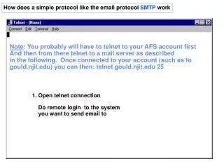 How does a simple protocol like the email protocol SMTP work