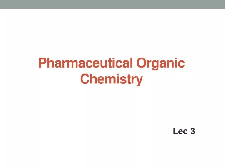 pharmaceutical organic chemistry