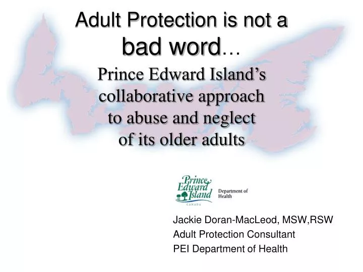 adult protection is not a bad word
