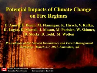 Potential Impacts of Climate Change on Fire Regimes