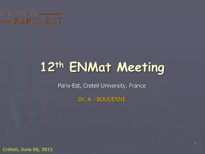 12 th enmat meeting